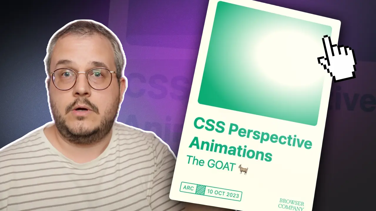 Video cover image of video: Using CSS Perspective To Create a 3D Card Tilt Animation In Minutes