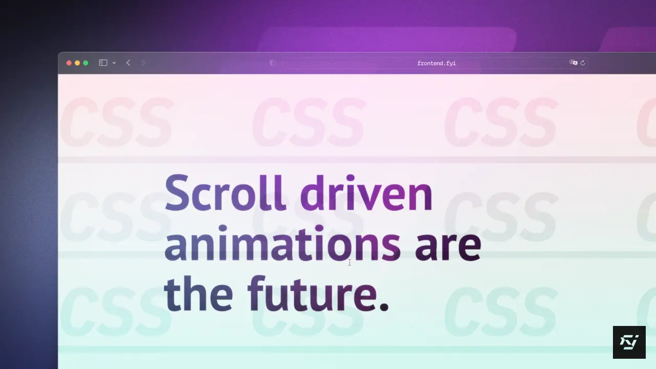 Video cover image of video: CSS Scroll-Driven Animations — We Don't Need Any JS!
